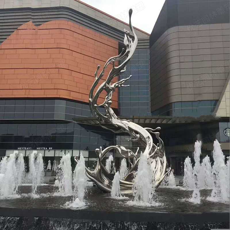 不銹鋼浪花雕塑，不銹鋼雕塑廠家